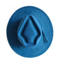 Dark Turquoise Suede Fedora Hat for Men and Women