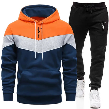 Men's Casual Hoodie Tracksuit for Autumn and Winter