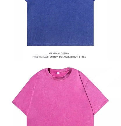 American Style Retro Heavyweight Cotton T-Shirt