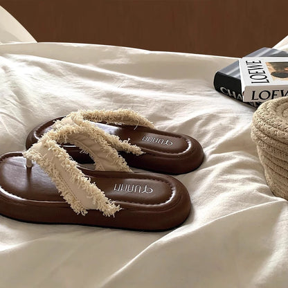 Herringbone Slippers for Women Summer Beach Sandals