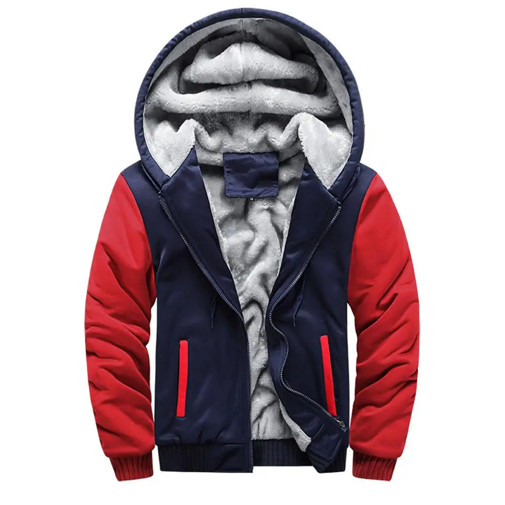Men's Camouflage Winter Jacket Fleece Long Sleeve Coat