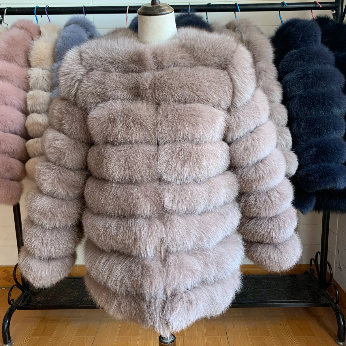 4in1 Real Fox Fur Coat for Women