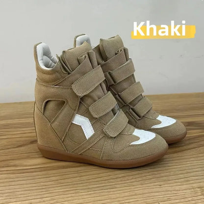 Women's Genuine Leather Ankle Boots with Hidden Heel