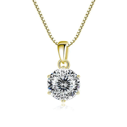 Moissanite Pendant Necklace 925 Sterling Silver Women
