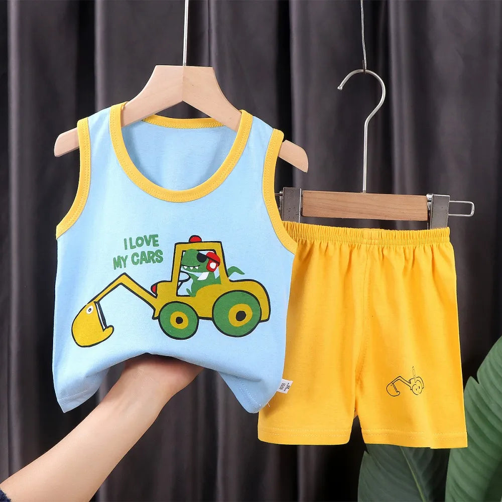 Cotton Summer Kids Clothing Set T-Shirt and Shorts