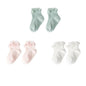 Cotton Lace Socks for Toddler Girls Non-slip Half Knee