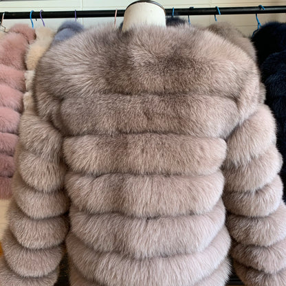 4in1 Real Fox Fur Coat for Women