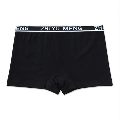 Teenage Girls Cotton Panties Solid Color Mid Waist Briefs