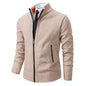 Men's Fleece Zipper Cardigan Casual Sports Coat