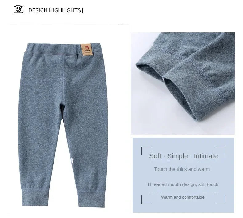 Children's Fleece Velvet Leggings for Winter