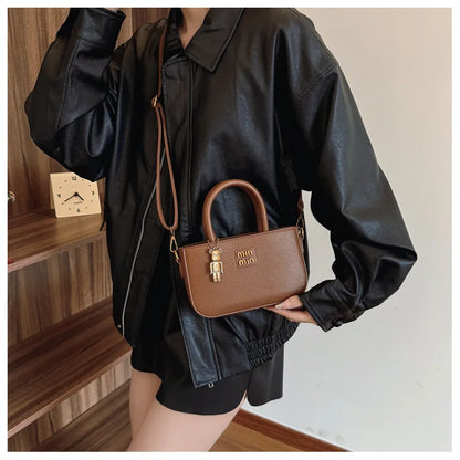 Women's Small Square Nylon Shoulder Bag for Mobile Phone
