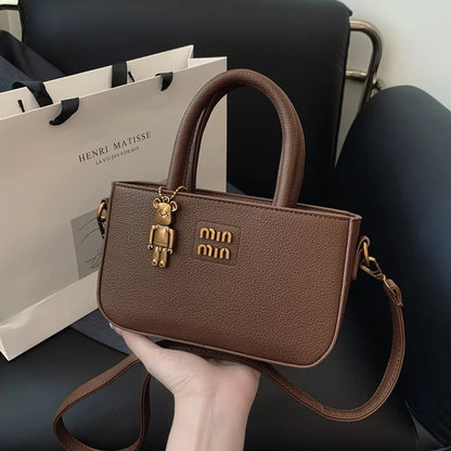 Women's Small Square Nylon Shoulder Bag for Mobile Phone