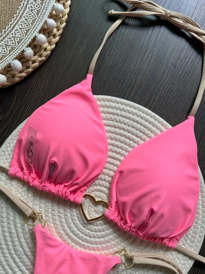 RUOTONSEPT Solid Color Bikini Set Women's Swimwear