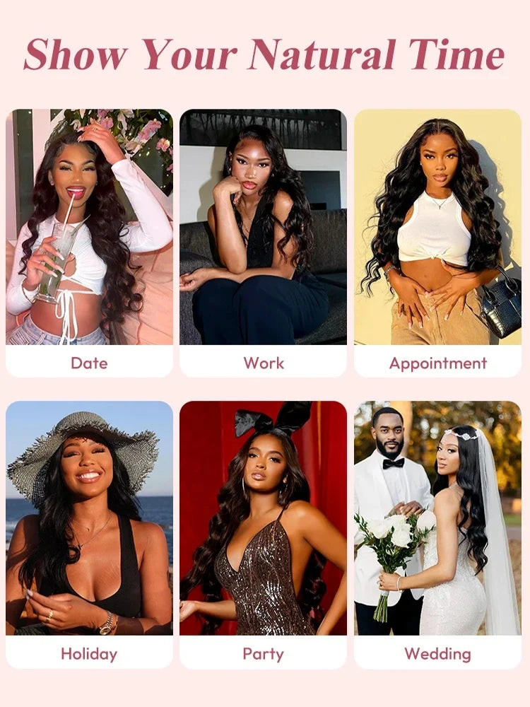 40 Inch Body Wave Human Hair Lace Front Wig