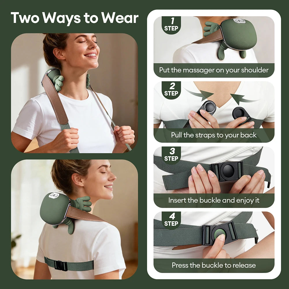 4D Wireless Neck and Shoulder Massager