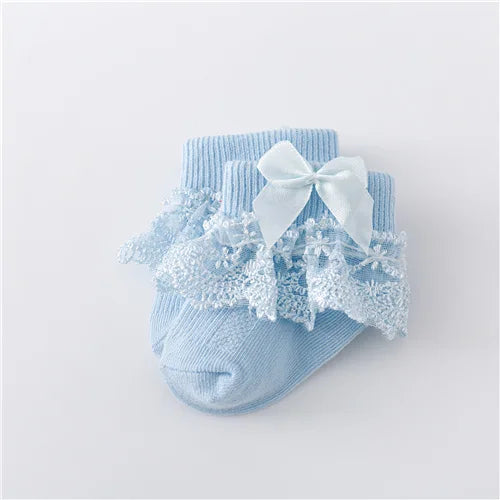 Cotton Lace Baby Socks for Girls 0-24 Months