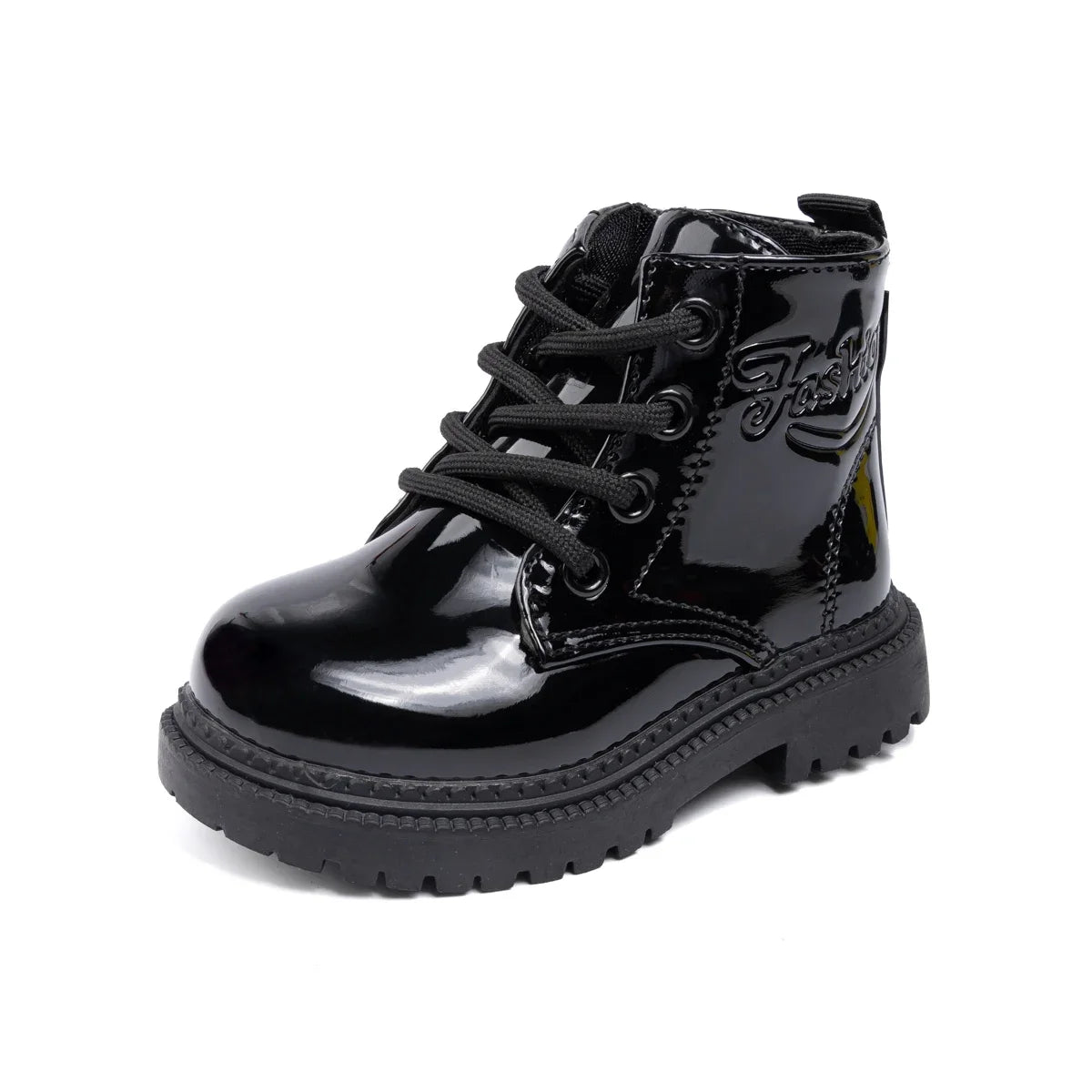 Waterproof PU Leather Children's Lace-up Boots