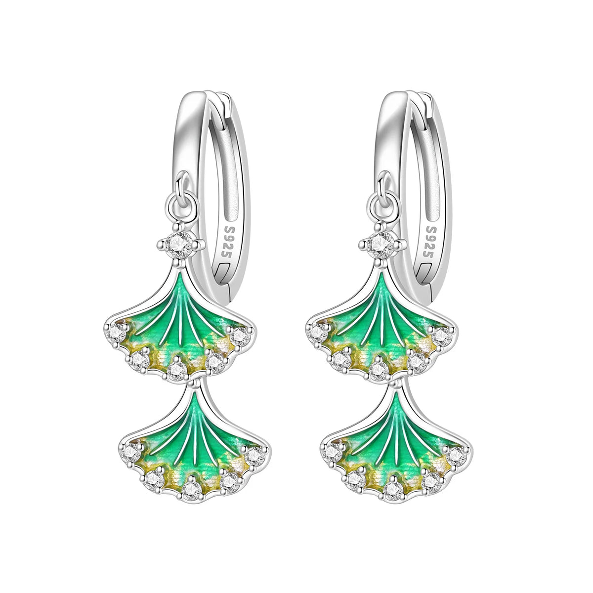 S925 Sterling Silver Iris Flower Hoop Earrings for Women