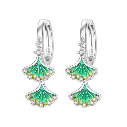 S925 Sterling Silver Iris Flower Hoop Earrings for Women