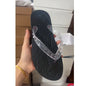 Men's Red Sole Leather Flip Flops Casual Sandals