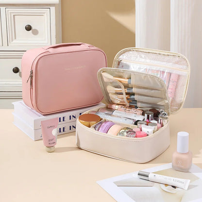 Large Capacity PU Cosmetic Bag for Travel