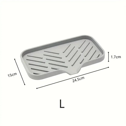 Silicone Kitchen Sink Faucet Mat and Tray