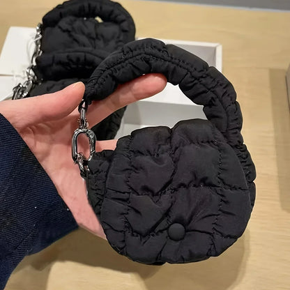 Black Nylon Mini Cloud Waist Pack with Coin Purse