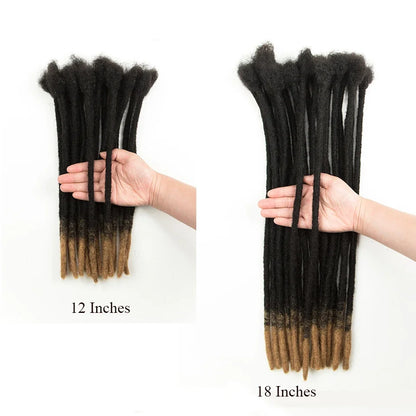 Kinky Straight Human Hair Dreadlocks Extensions 10 20 40 60 Strands