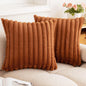 Faux Rabbit Fur Square Cushion Cover Solid Color