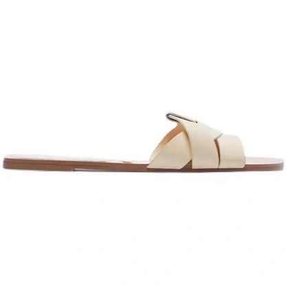 Summer Women's Solid Color Slippers with Buckle