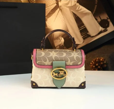 Stylish PU Box Bag for Women with Sequined Design