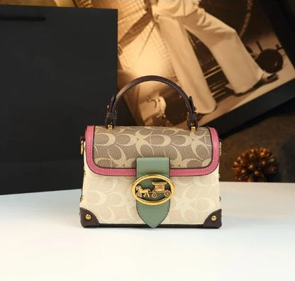 Stylish PU Box Bag for Women with Sequined Design
