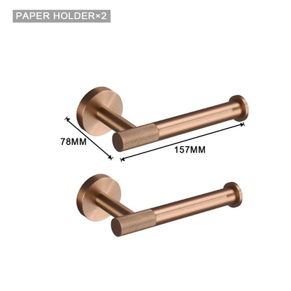 Brushed Rose Gold Metal Bath Hardware Set