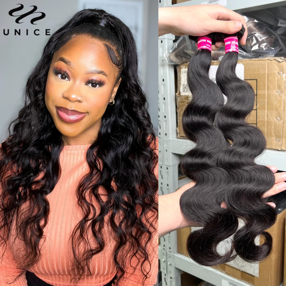 Body Wave 100% Human Hair Bundles Natural Color