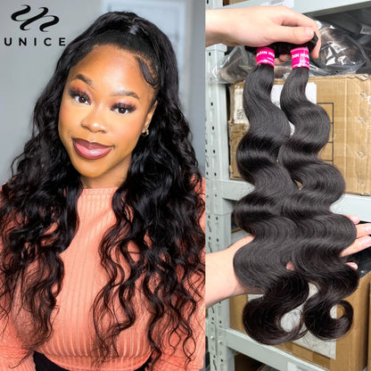 Body Wave 100% Human Hair Bundles Natural Color