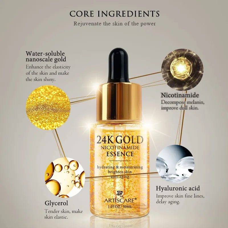 ARTISCARE 24K Gold Serum Set for Eye and Face Care