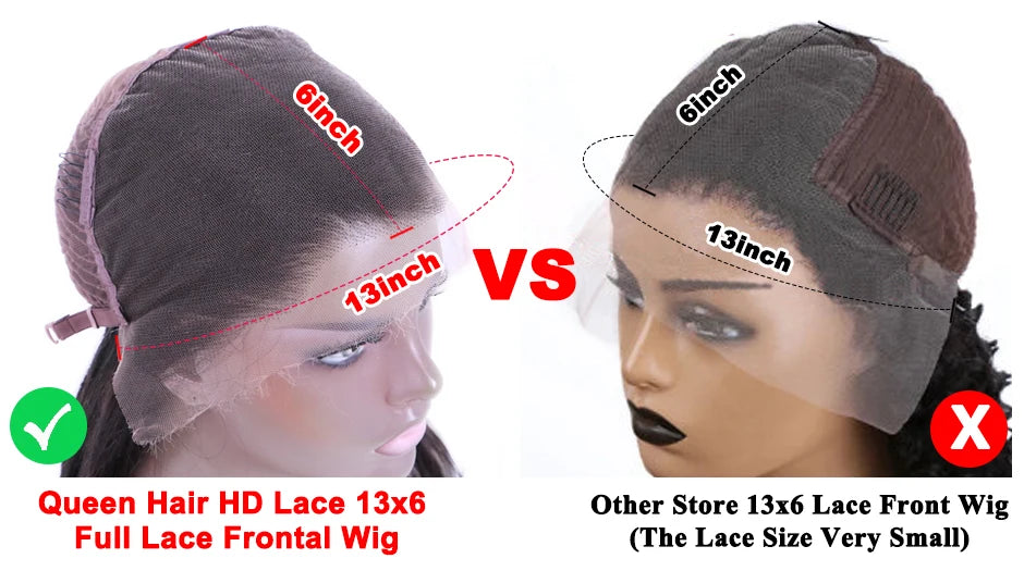 Queen Hair HD Lace Wig Raw Human Hair 13x6 Frontal