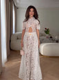 Women White Lace Trim Corset Mini Dress