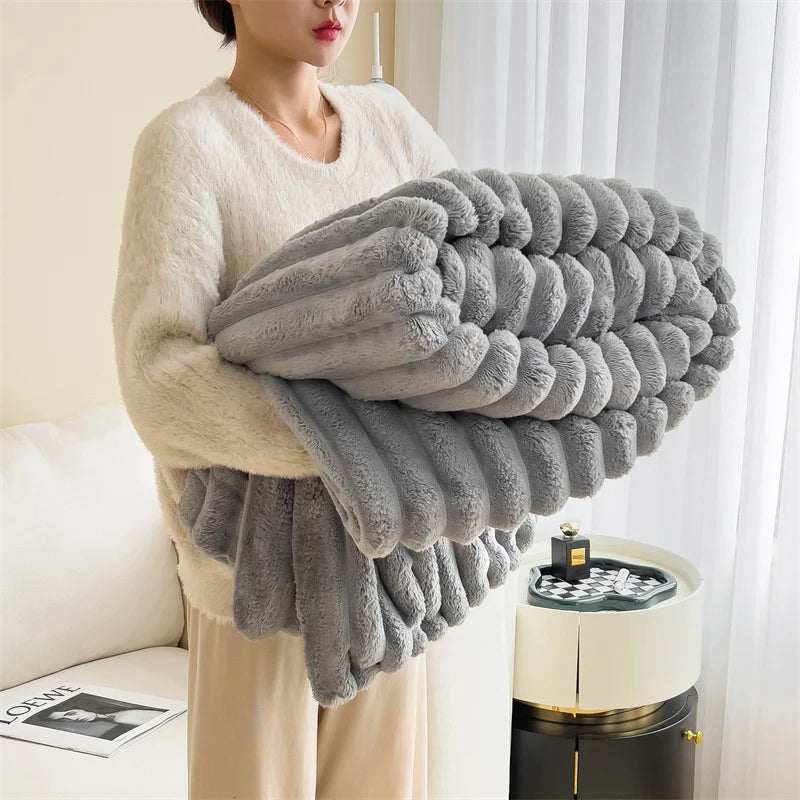 Soft Plush Coral Fleece Blanket for All Seasons