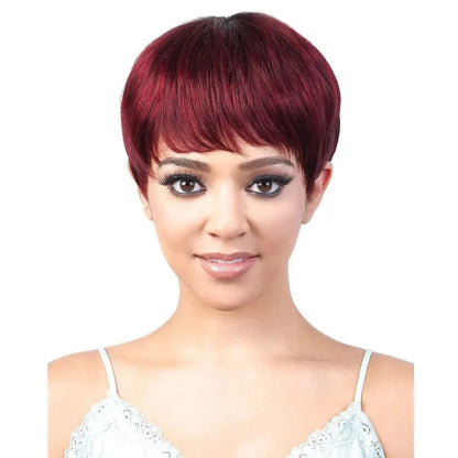 Short Pixie Cut Glueless Human Hair Wig Natural Black