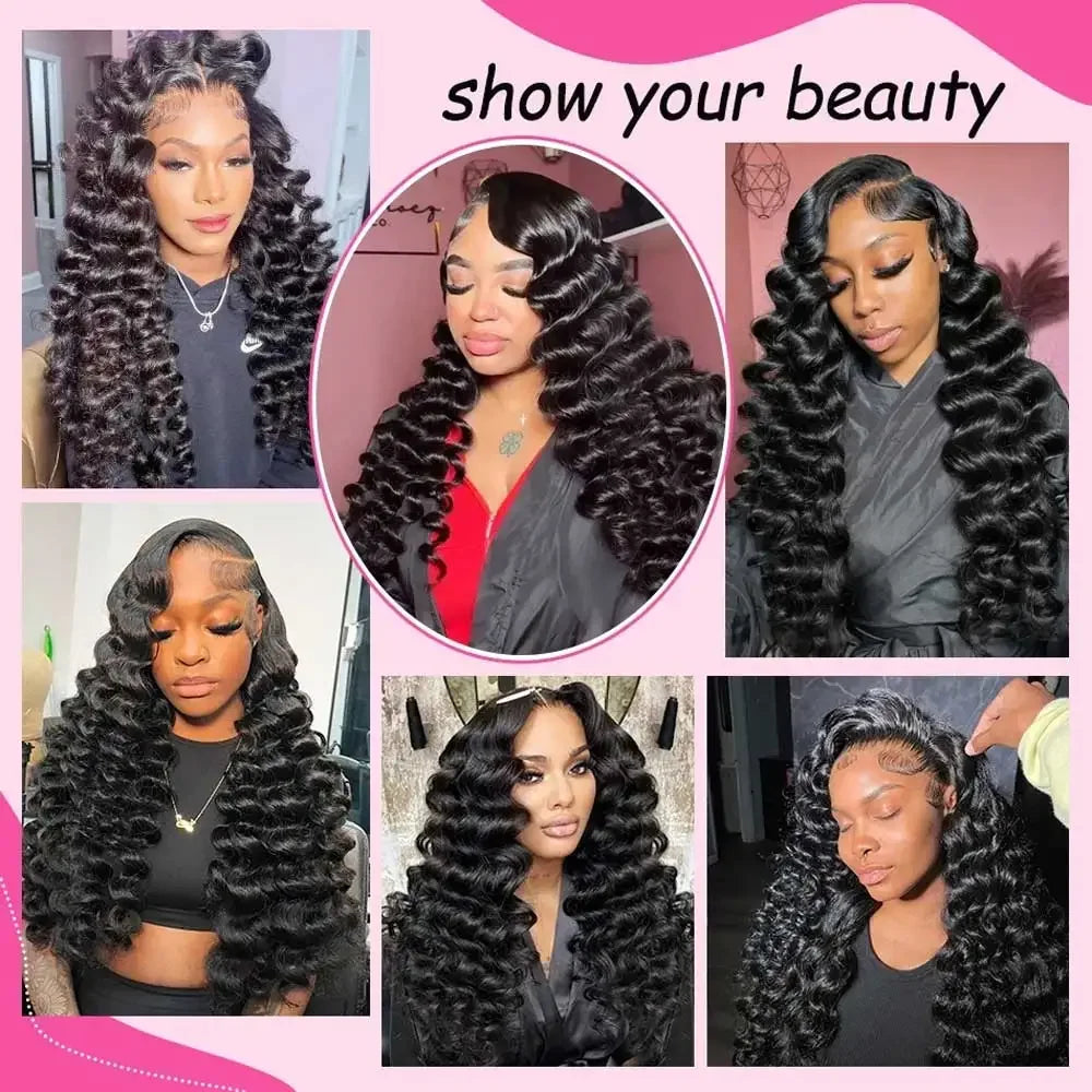 40 Inch Loose Deep Wave Lace Front Human Hair Wig