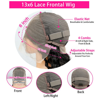HD Transparent Lace 200 Density Deep Wave Wig 99j Burgundy