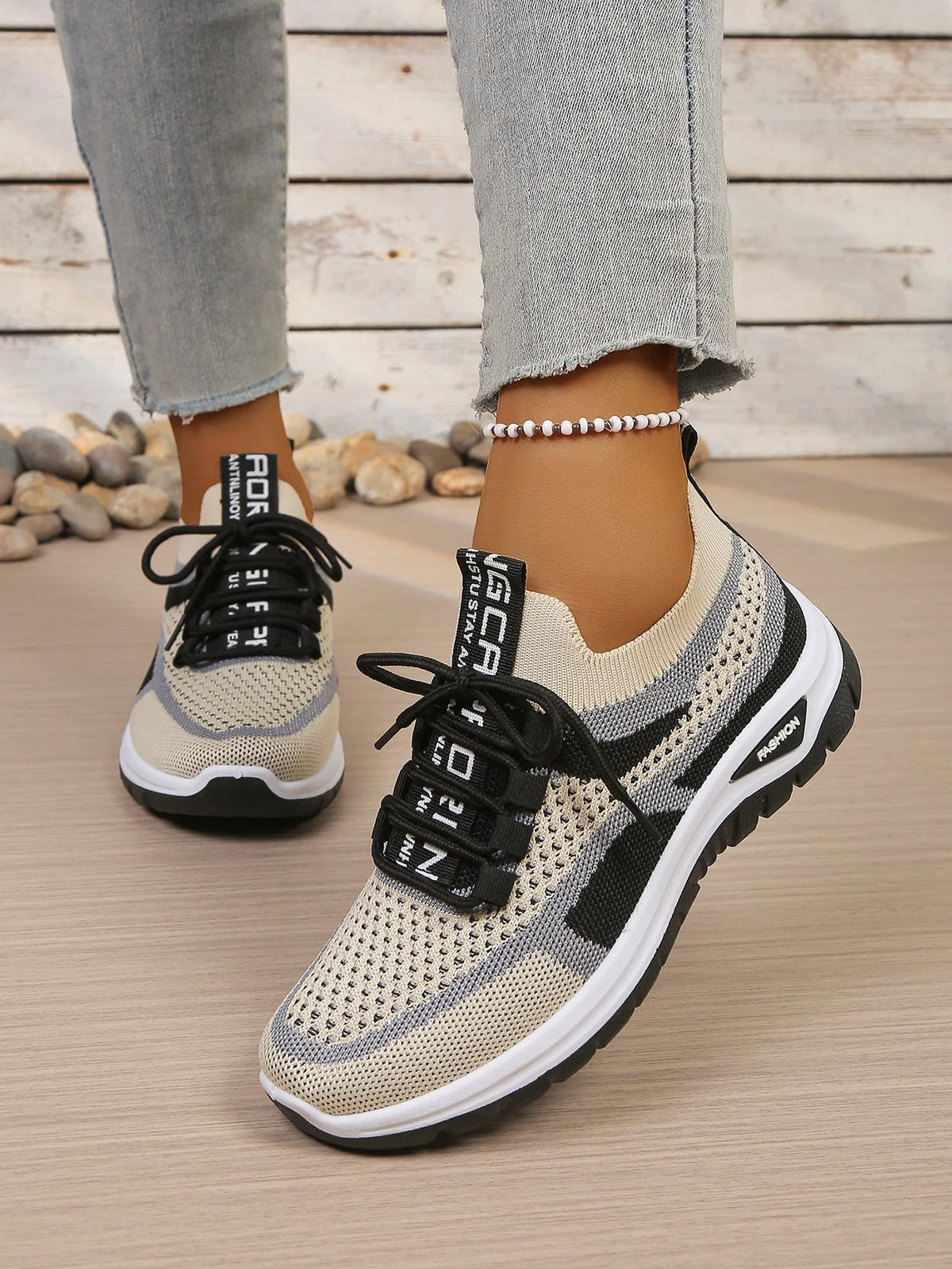Women's Double-Color Canvas Work Sneakers