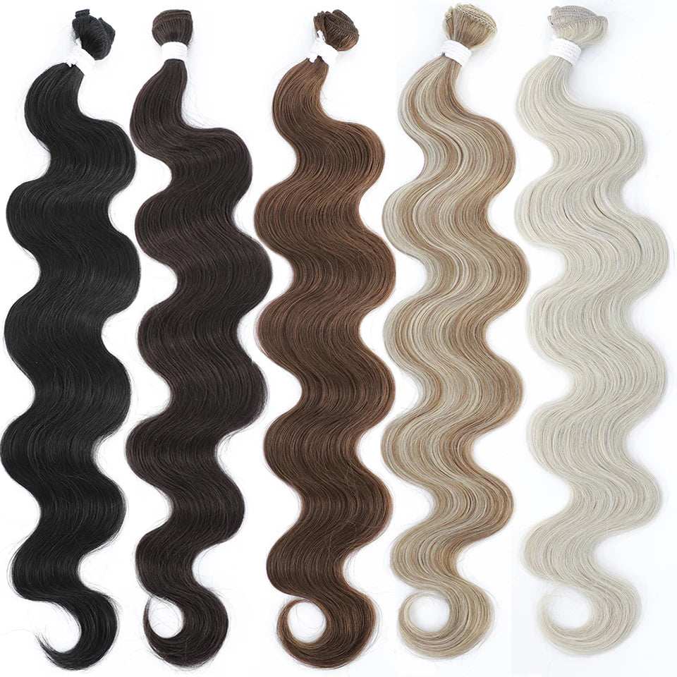 613 Piano Blonde Body Wave Hair Bundles Synthetic Extensions