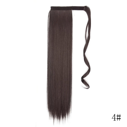 Long Straight Clip-in Ponytail Hair Extension Black