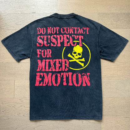 Mixed Emotion Cotton T-Shirt for Couples with Angel Print