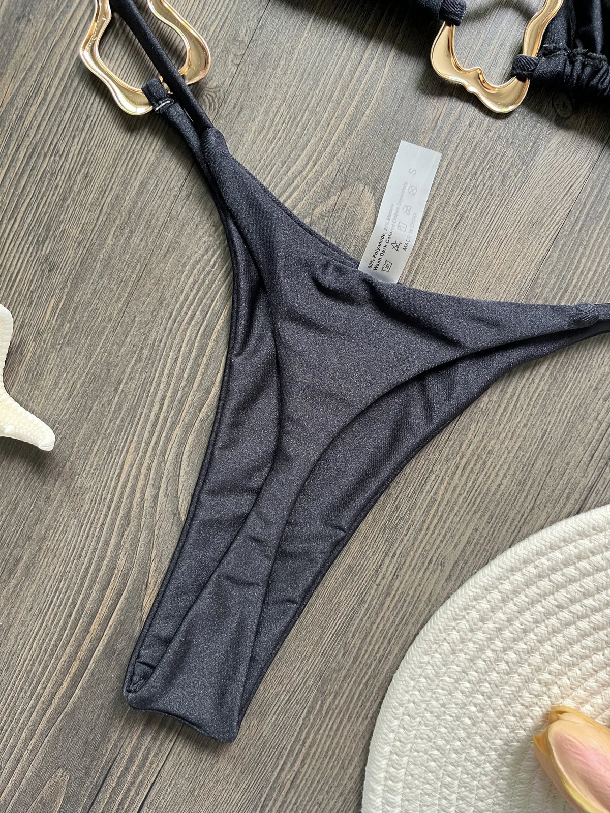 Halter Neck Micro Bikini Set Women Solid Swimwear