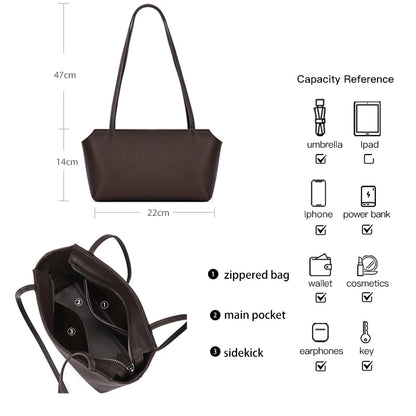 Genuine Cowhide Leather Mini Shoulder Tote Bag