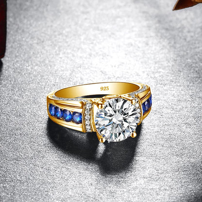 2ct Moissanite Diamond Ring for Women in Sterling Silver