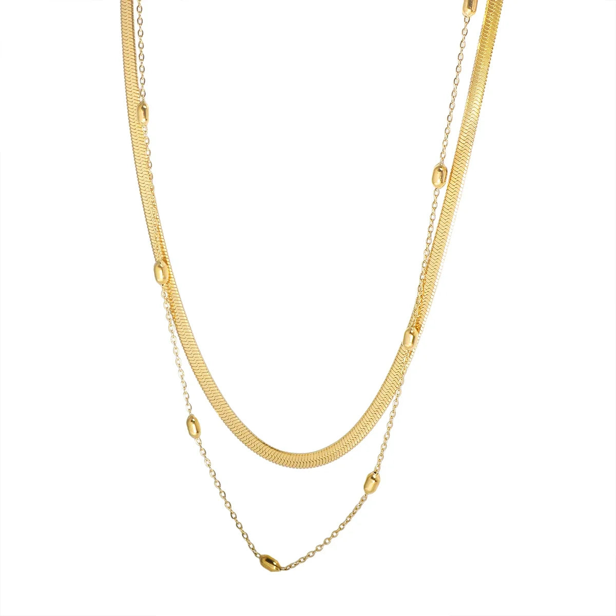 Vintage Textured Stainless Steel Necklace